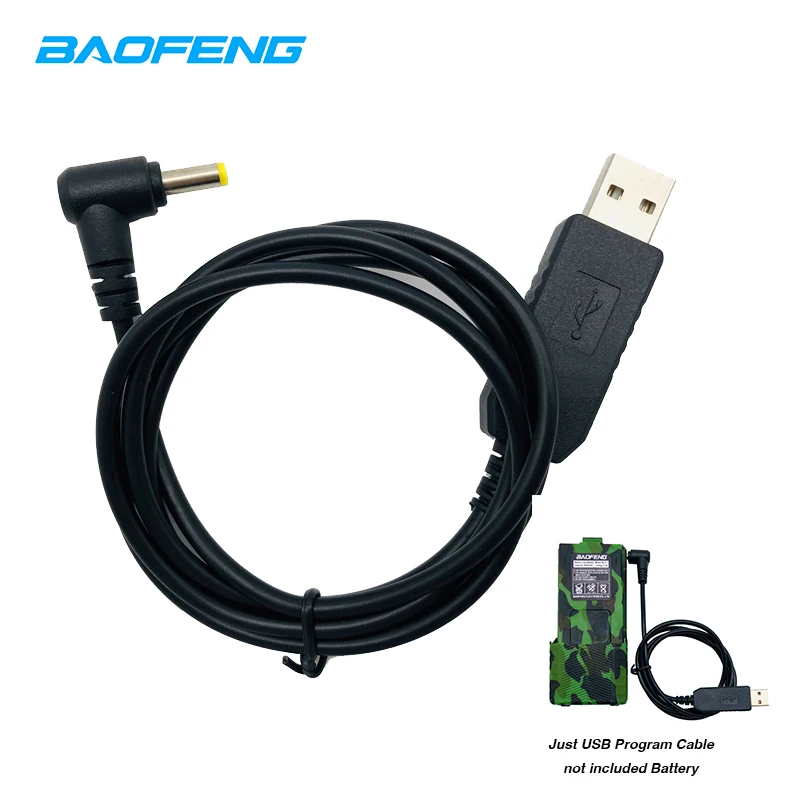 Baofeng USB зарядное устройство зарядный кабель для иди и болтай Walkie Talkie “иди и UV-5R UV-5re UV-82 BL-5L 3800 мА/ч, литий-ионным Батарея двухстороннее радио