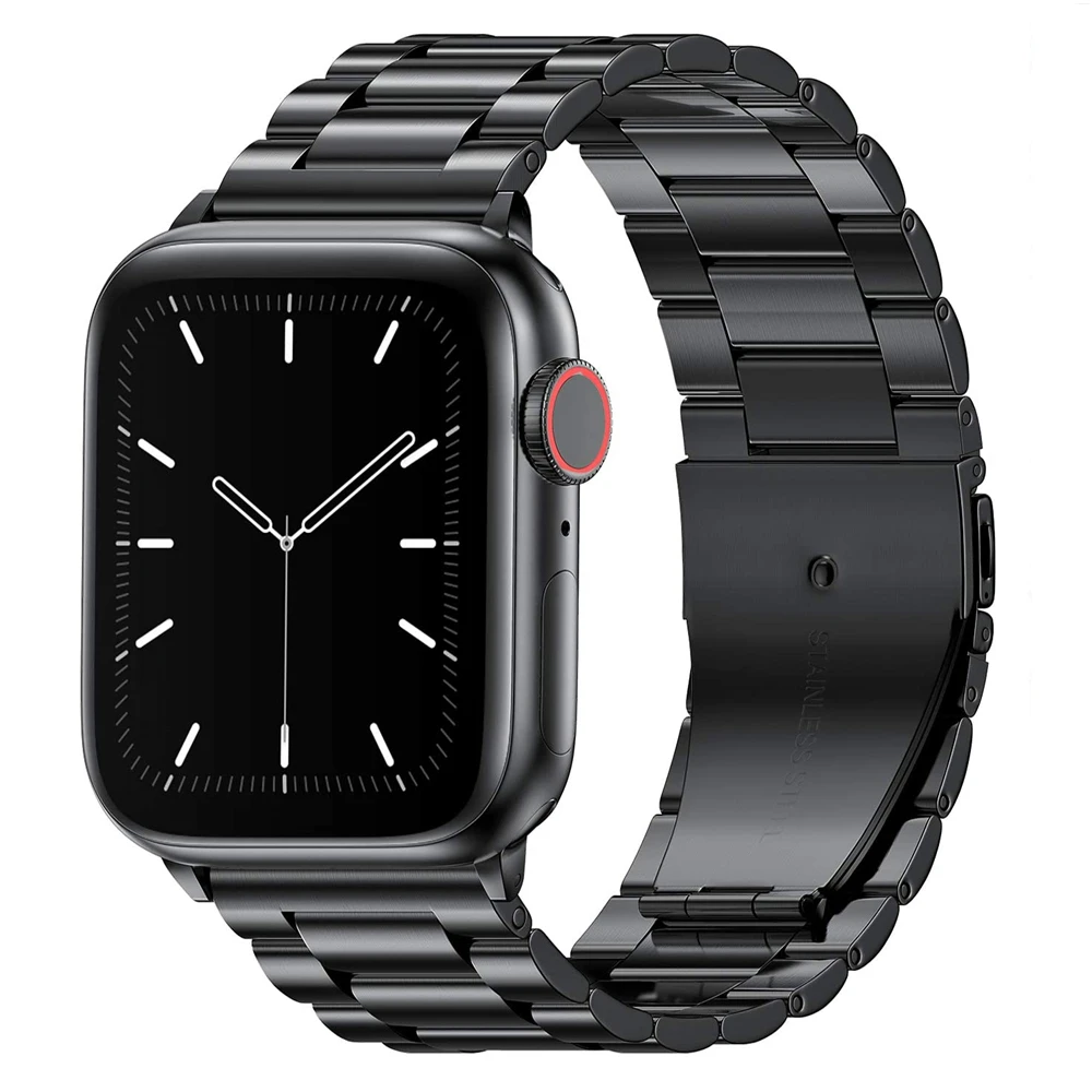 

Бизнес-ремешки для apple watch band 42 мм 44 мм 38 мм 40 мм correa для iwatch band Series 5 4 3 из нержавеющей стали металлические Ремешки для наручных часов