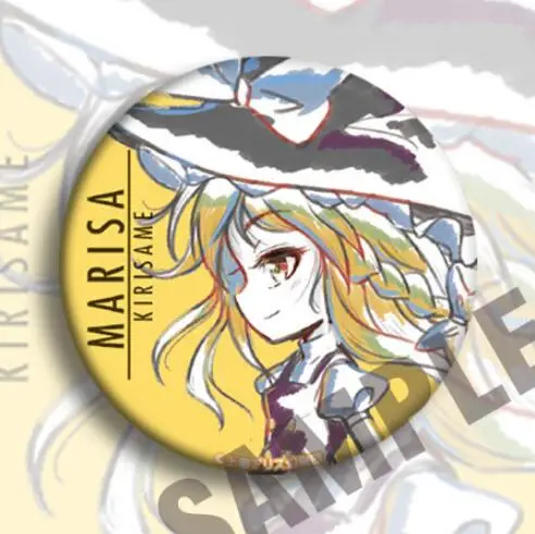 

8pcs/1lot Anime Reimu Hakurei Konpaku Youmu Marisa Koishi Remilia Satori Figure Badges Round Brooch Pin Gifts Kids Toy