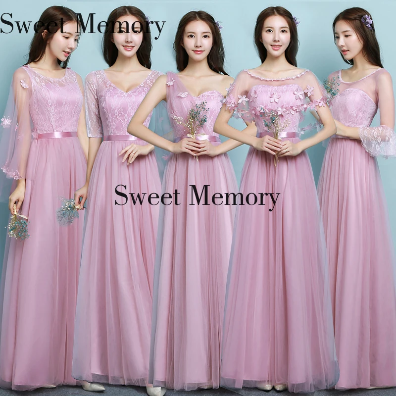 Женское вечернее платье с рукавом до локтя Sweet Memory M054 цвет шампанского серый