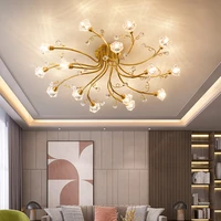 postmodern luxury crystal ceiling light living room bedroom creative ceiling lamp villa study personality led ceiling lighting