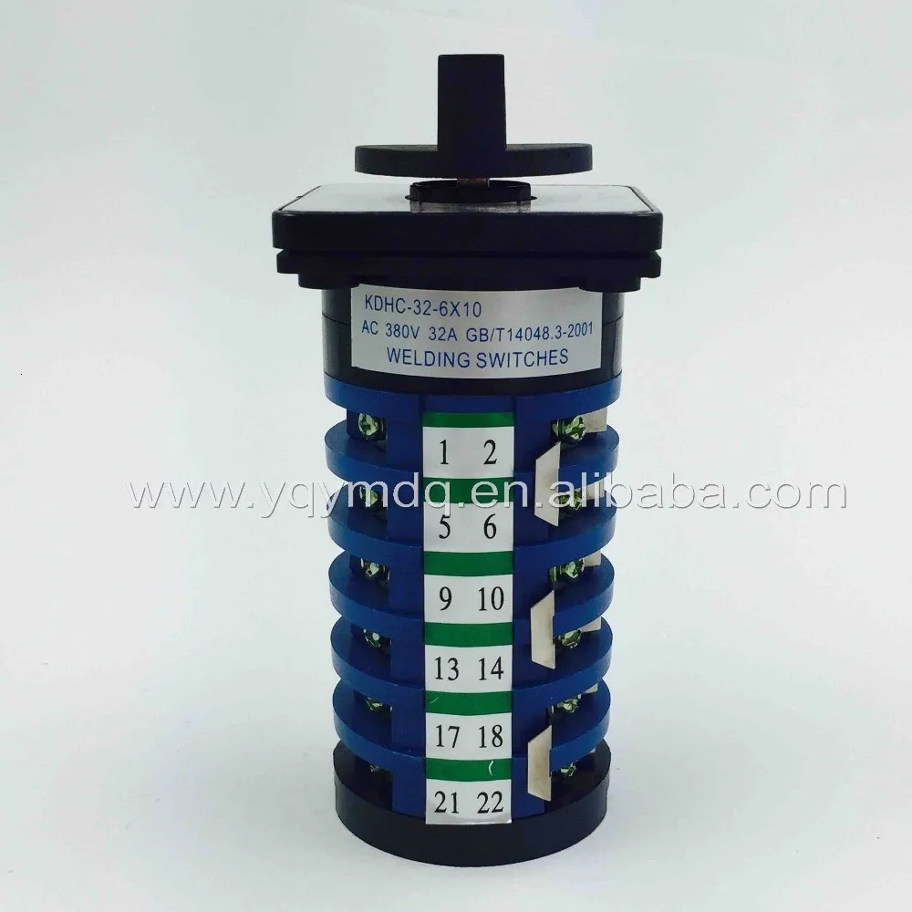 KDHC-32/6*10 поворотный сварочный аппарат выключатель сварочного аппарата 32A 6 фаз 10 позиций универсальный переключатель кулачковые переключатели