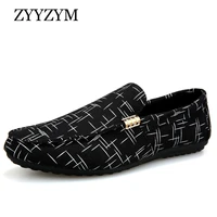 zyyzym men loafers 2021 spring summer men shoes casual shoes light canvas youth shoes men breathable fashion flat footwear