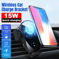 car wireless charger phone holder for iphone 11 xs max xr x 8plus 15w fast charging for samsung s10 s9 s8 note10 8 huawei p30pro