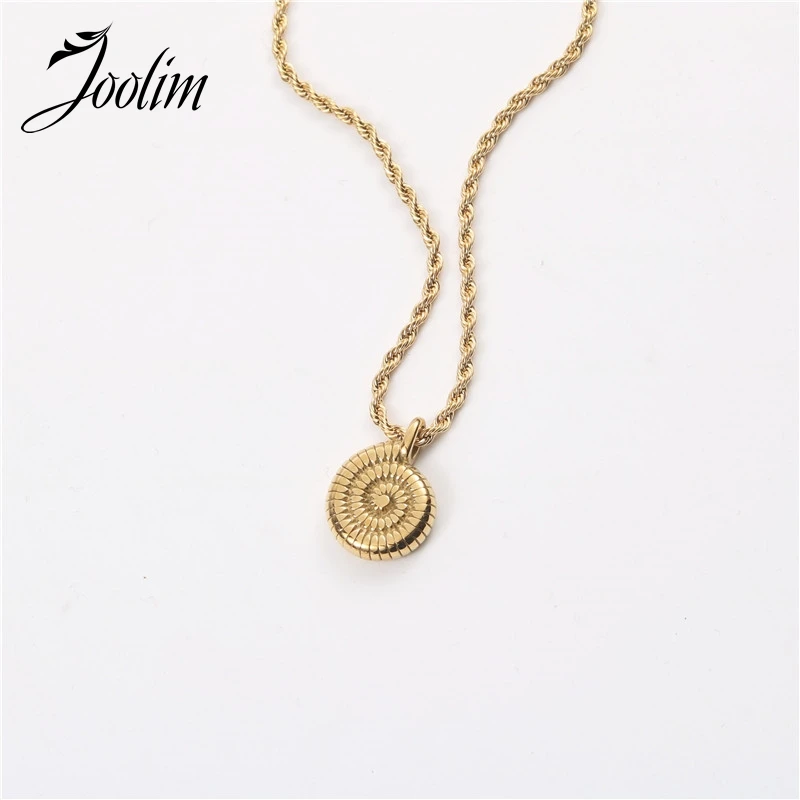 JOOLIM High End Gold Finish Snail Pendant Choker Necklace Trendy Jewelry Wholesale