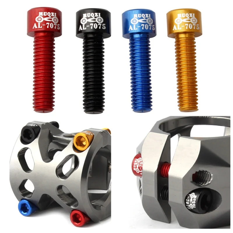 

4PCS Bicycle Handlebar Stem Screws Bolts 7075 Aluminum Cycling Stem Fixing Screws Replacement 2021