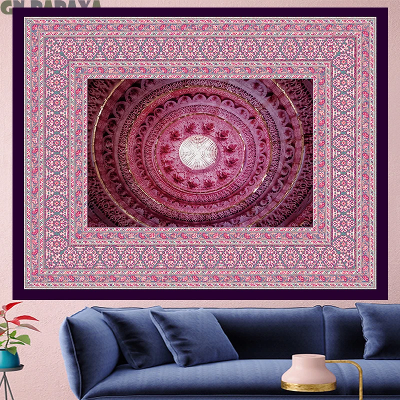 Роскошный Коврик для йоги с изображением флорентийского купола мандалы в стиле