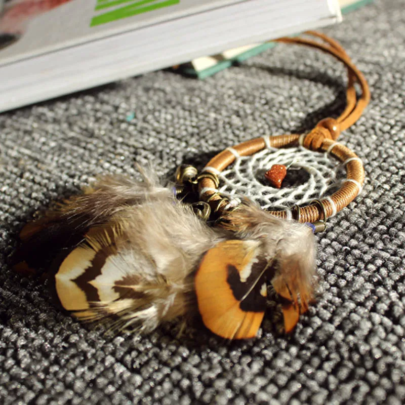 Мини автомобиль Ловец снов небольшой кулон ручной работы шикарный подвесной