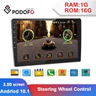 Podofo 2 Din автомобильный радиоприемник 2.5D Andriod 10,1 2DIN стерео AutoAudio внешний Carplay WI-FI GPS для Volkswagen Nissan Hyundai Toyota