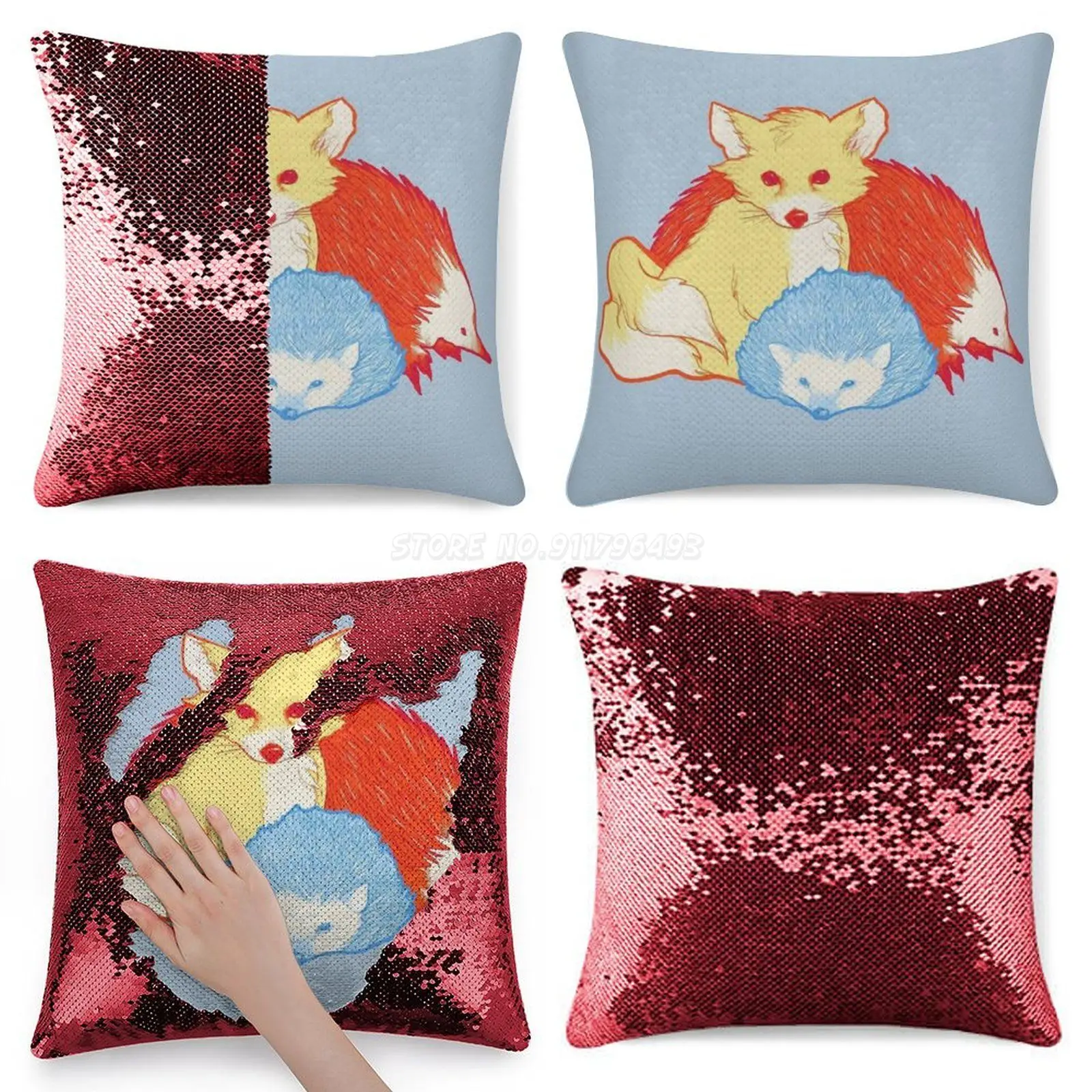 Наволочка с блестками Fast Friends наволочка для дивана 40x40 см Русалка Меган Лара