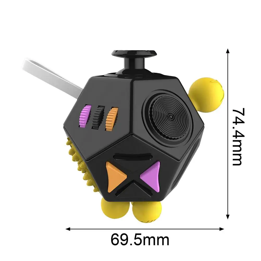 

Anxiety Stress Decompression Toys 12 Sides Relax Finger Sensory Toys Hand Squeeze Fidget Toy For Child Kids Antistress Gifts