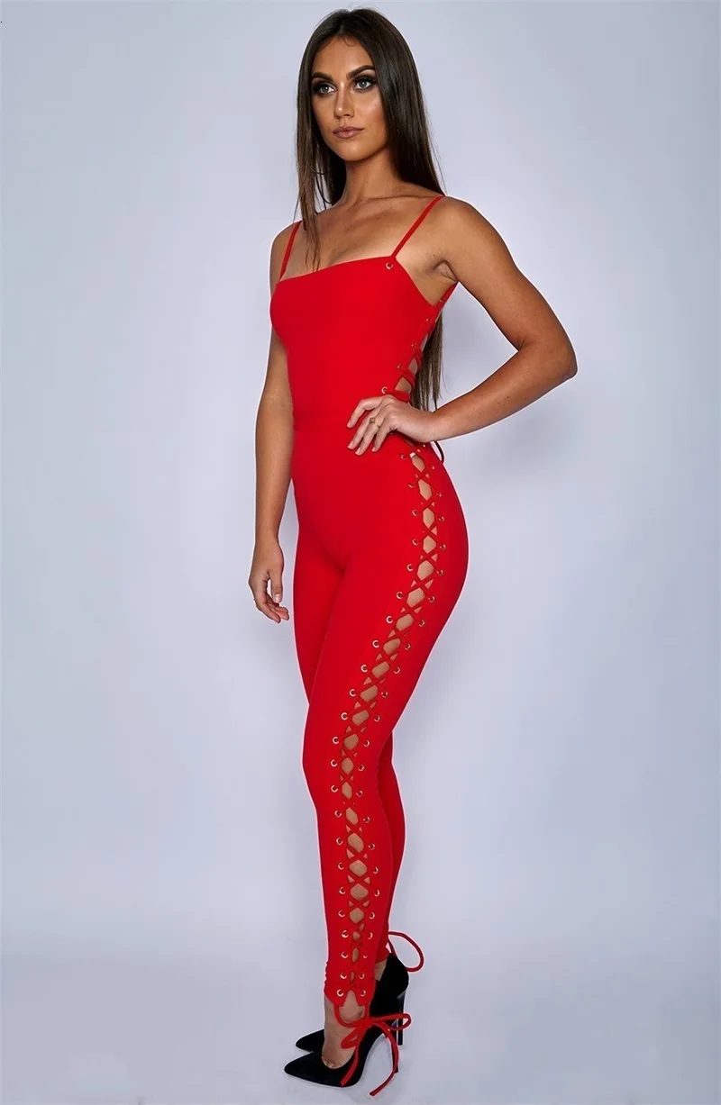 Ohvera Длинный комбинезон Bodycon с повязкой для Для женщин летние комбинезоны Для женщин s Комбинезон Элегантные сексуальные комбинезоны для девочек