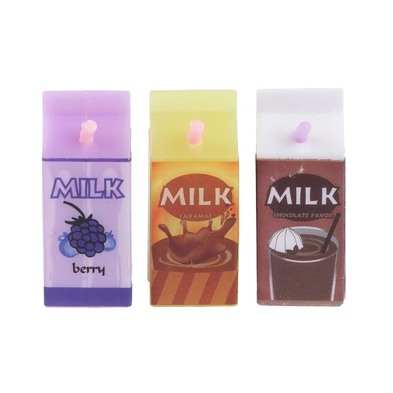 

1/12 Dollhouse Milk Box Resin Simulation Fake Food DIY Jewelry Dolls Accessories