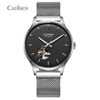 automatic watch for men fashion watch 2021 stainless steel case japanese movement waterproof cadisen design mechanical watches