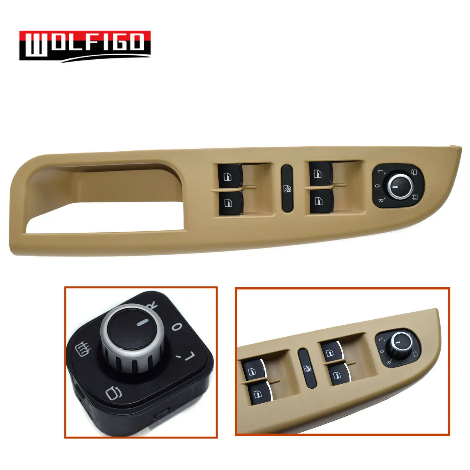 WOLFIGO набор из 3 шт. для VW j etta GOLF MK5 хромированные кнопки переключения на окно +