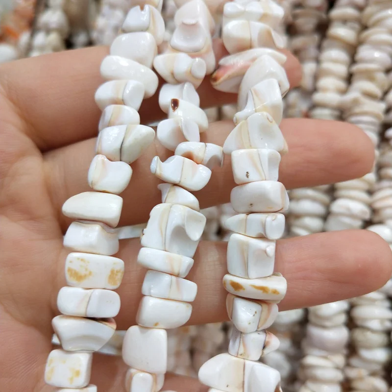 Бусины из натуральных раковин неправильной формы 7-8 мм набор аксессуаров для