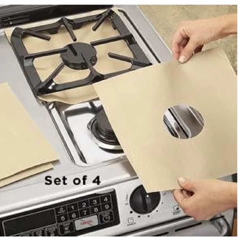 2pcs/Reusable Gas Range Stovetop Burner Protector Liner Cover For Cleaning Kitchen Tools | Дом и сад