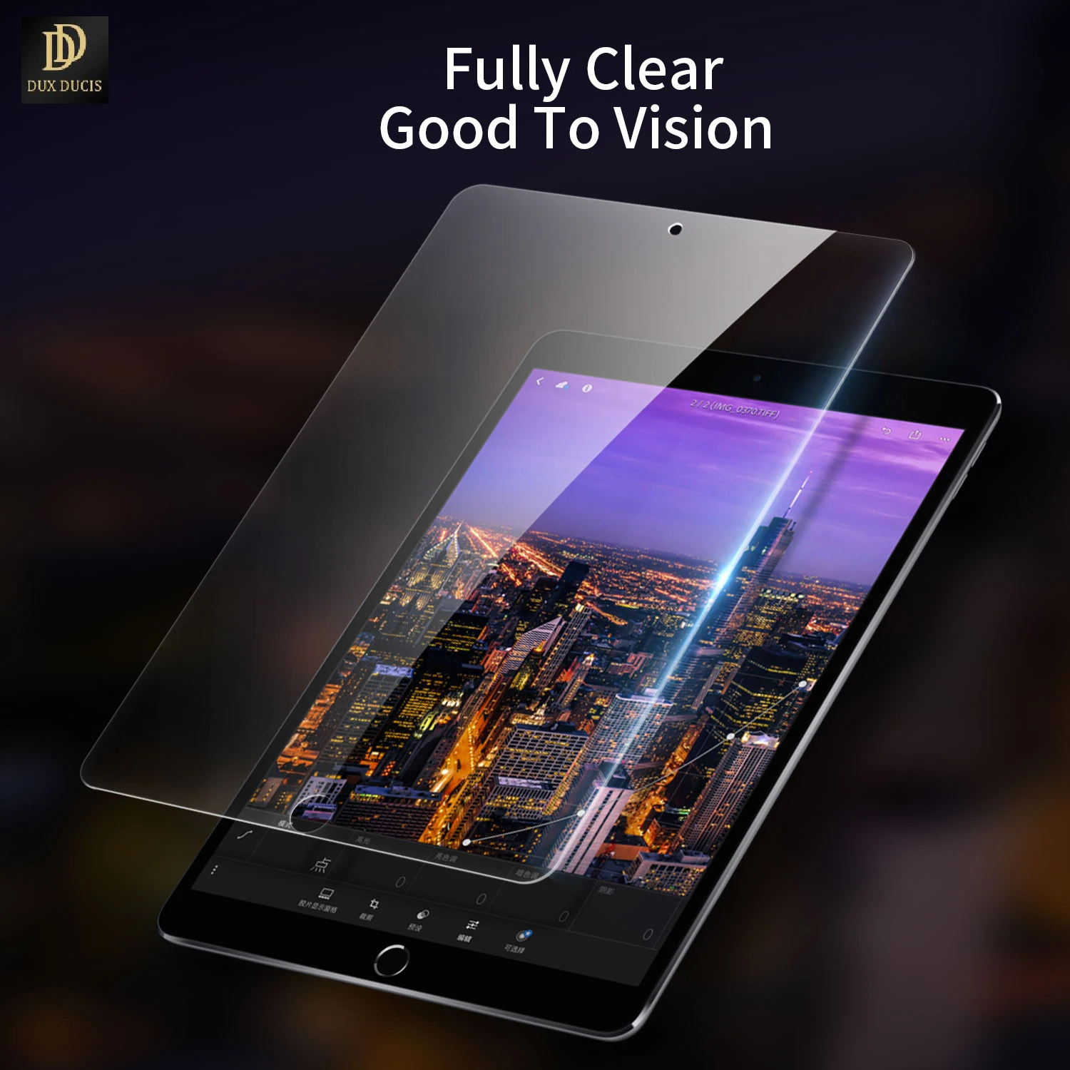 

For iPad 9.7 2018 /2017 / Air 2 / Air Tablet ALL-Screen HD Clear Tempered Glass Film DUX DUCIS Screen Protector Anti-Fingerprint