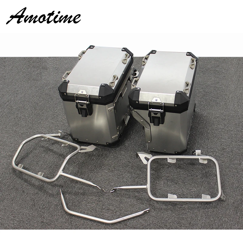 

For BMW R1200GS LC R1250GS Pannier System Left and Right Side Boxes with Stainless Steel Racks for BMW GS 1200 GS LC 2013-2018