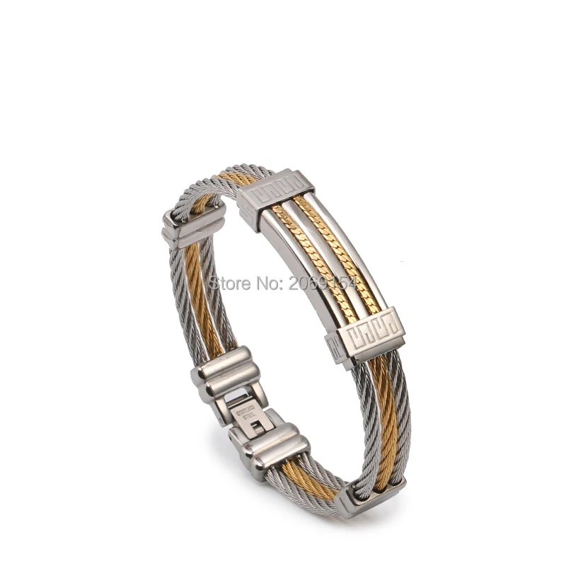 Золотой браслет модные ювелирные изделия из нержавеющей стали звено цепи