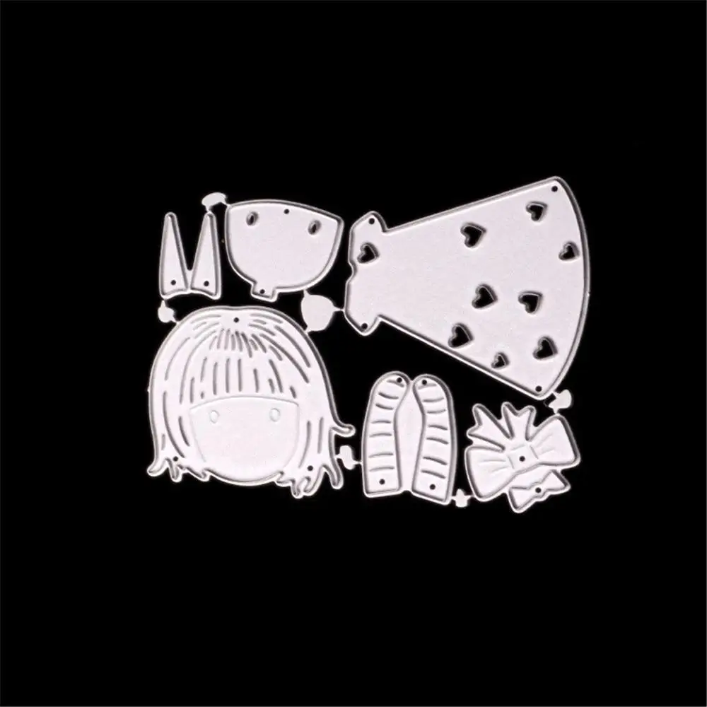 16 видов цветок девушка высечки МЕТАЛЛИЧЕСКАЯ ВОЛНА для скрапбукинга Дерево