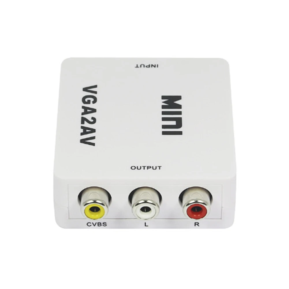 

1080P Practical PC Output Universal Audio Video Home VGA To AV Adapter For TV HD Mini Converter