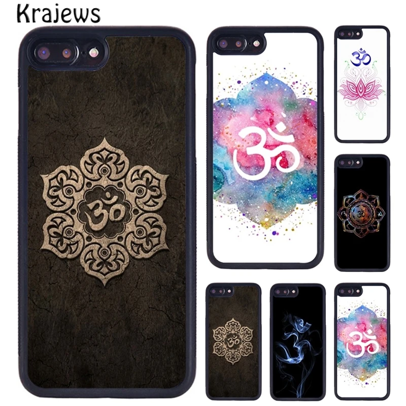 Чехол krajew Yoga Aum Om с символом кожаный чехол для телефона iPhone 5 6 S 7 8 plus 11 12 Pro X XR XS Max