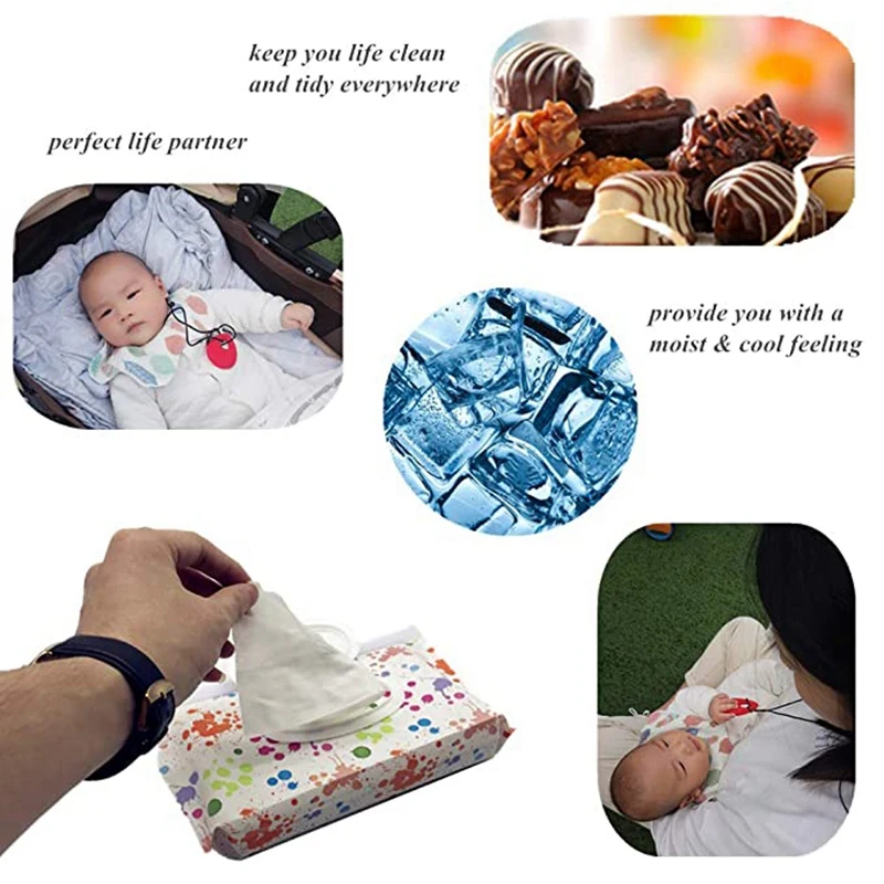 

6 Pcs Portable Wet Wipe Pouch Reusable Baby Wipes Dispenser Eco Friendly Handy Travel Diaper Wipes Carrying Case Holder