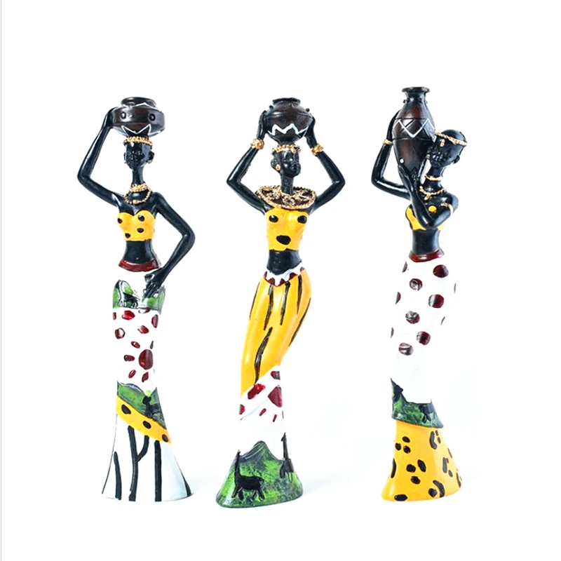 BUF 3 шт./компл. скульптура украшение для дома аксессуары африканская статуя из