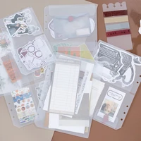 a5a6 transparent storage file holder pouch loose leaf notebook collection bag diy diary accessory name card case storage bag