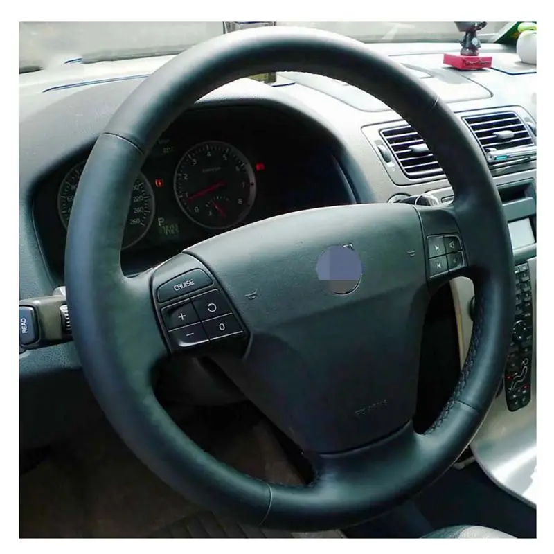 Чехол на руль ручной работы черные чехлы рулевого колеса автомобиля из