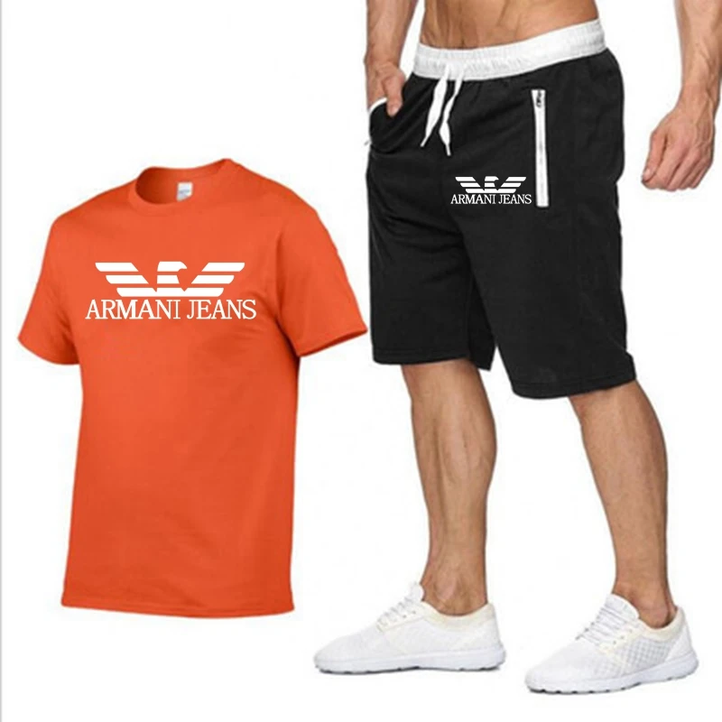 

Men's short sleeved shorts suit, the first choice for summer travel, cool fashion men