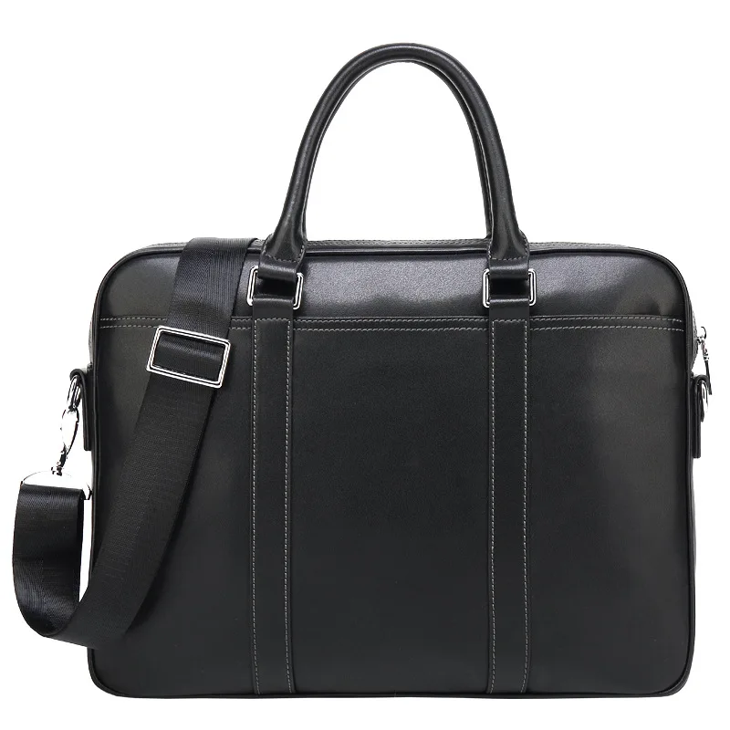 

New Business Men's Briefcase Genuine Leather Casual Man Handbag Shoulder Large Capacity Crossbody Bag For 15.6 Inch Laptop