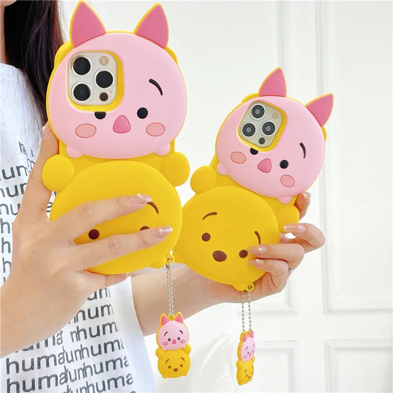 monsters university pooh pig cartoon silicone disney phone case for iphone 12 11pro max 11 xs max xr x xs free global shipping