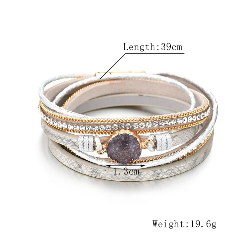 

Men's Trend New Products Hot Selling Electromagnetic Buckle Punk Bracelet Woven Leather Bracelet Bracelet Charm Jewelry Tianzhe