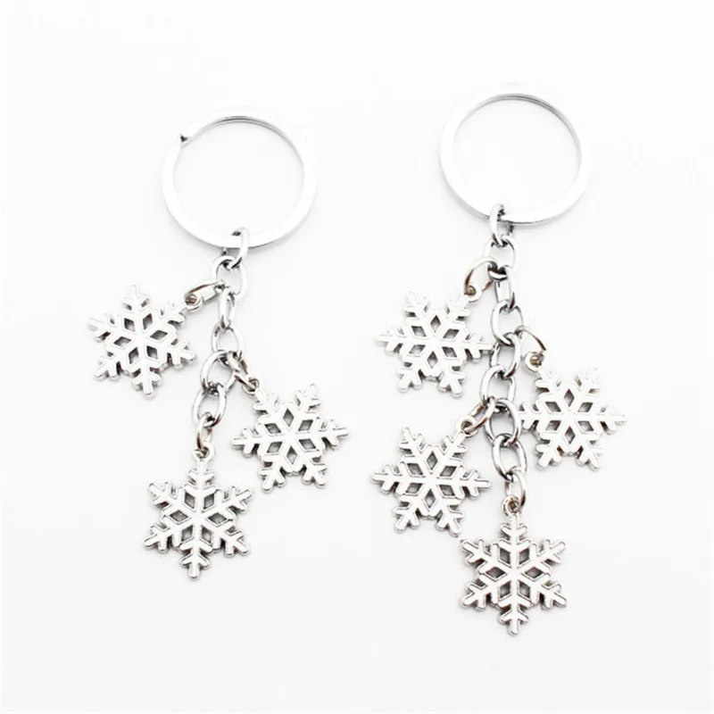 Брелок для ключей модный брелок в виде снежинки прекрасная цепочка ключа много