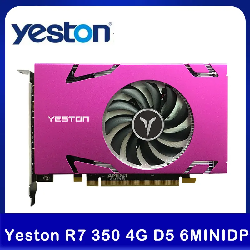 Видеокарта Yeston R7 350 4G D5 6 6-дюймовая видеокарта с поддержкой раздельного экрана 700