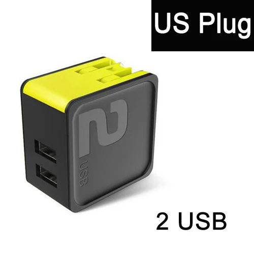 Оригинальное Универсальное зарядное устройство Rock 2.4A 2 USB для путешествий, 1 2 4 USB для быстрой зарядки телефона, в продаже - Тип штекера: US 2 USB