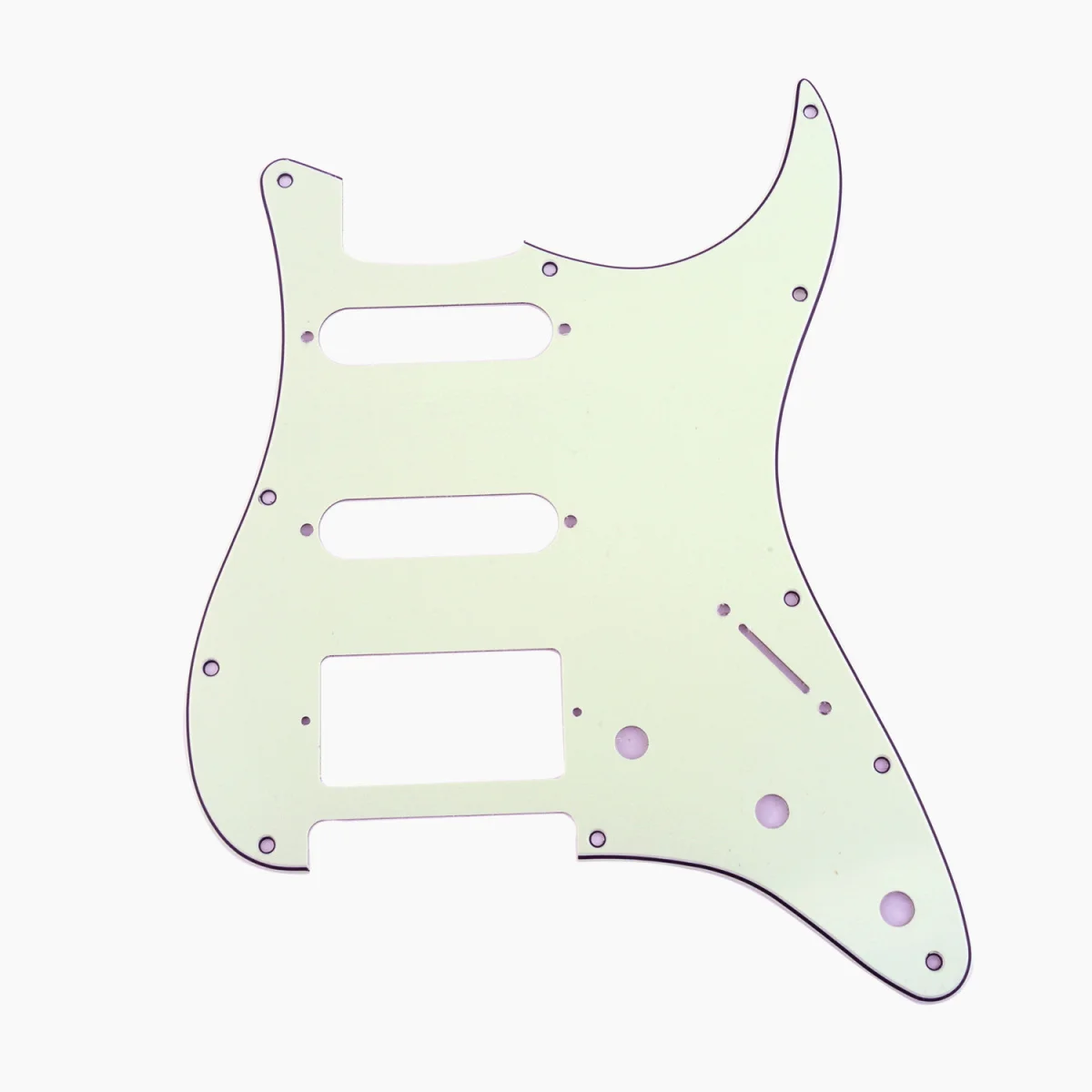 

Musiclily HSS 11 Hole Guitar Strat Pickguard for Fender USA/Mexican Made Standard Stratocaster Modern Style, 3Ply Ivory