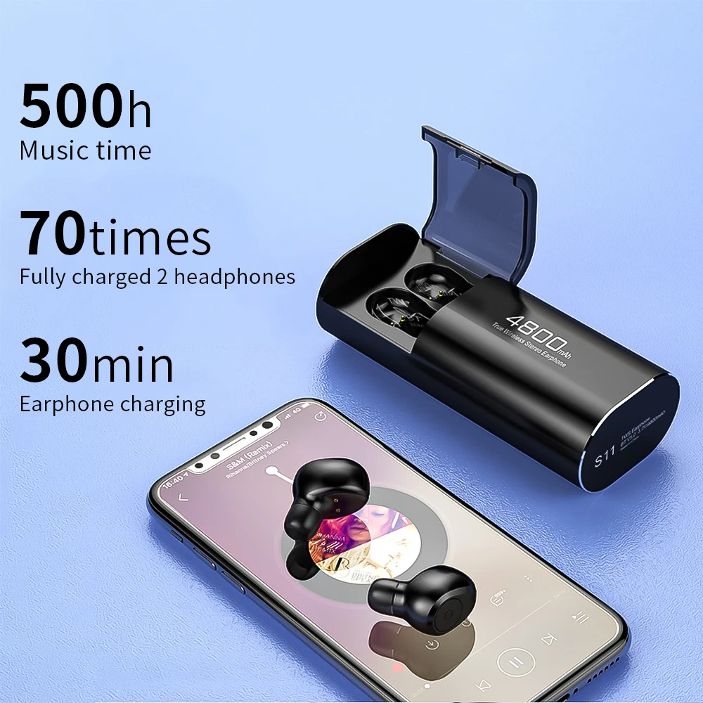 Беспроводной Bluetooth 5 0 наушники-вкладыши TWS стерео спортивные Водонепроницаемый