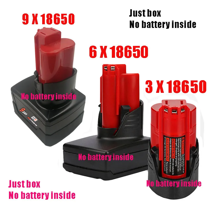Пластиковый чехол M12 для аккумулятора печатная плата корпус Milwaukee 12V 10 8 V 3.0Ah 6.0Ah 9.0Ah