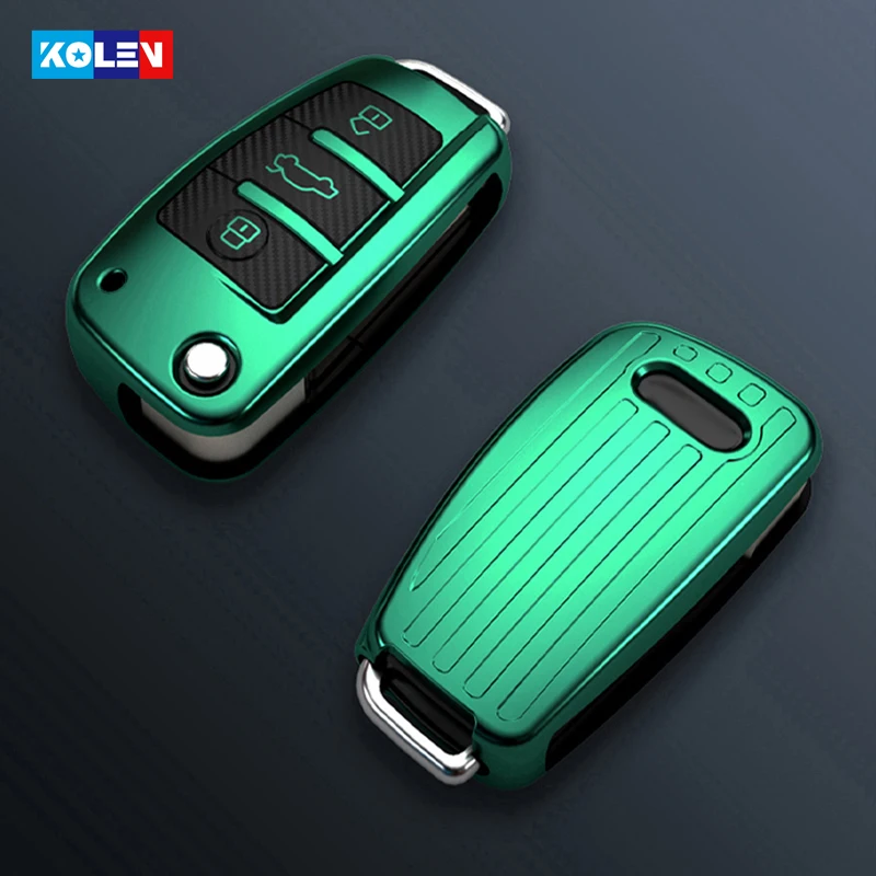 Флэш чехол для автомобильного ключа с полным покрытием Audi A3 A4 A5 C5 C6 8L 8P B6 B7 B8 RS3 Q3 Q7 TT