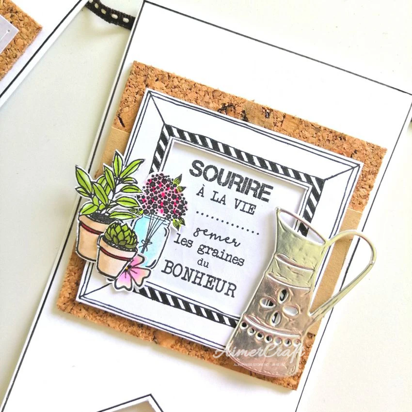 Металлические Вырубные штампы в горшке искусственное рельефное ремесло сделай