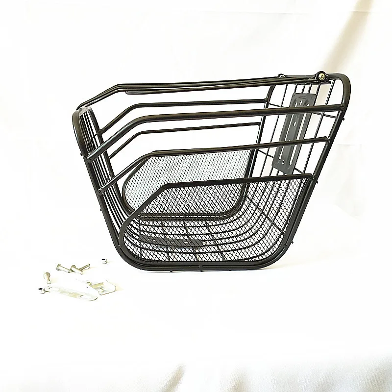 Металлическая велосипедная корзина большого размера электрическая железная для