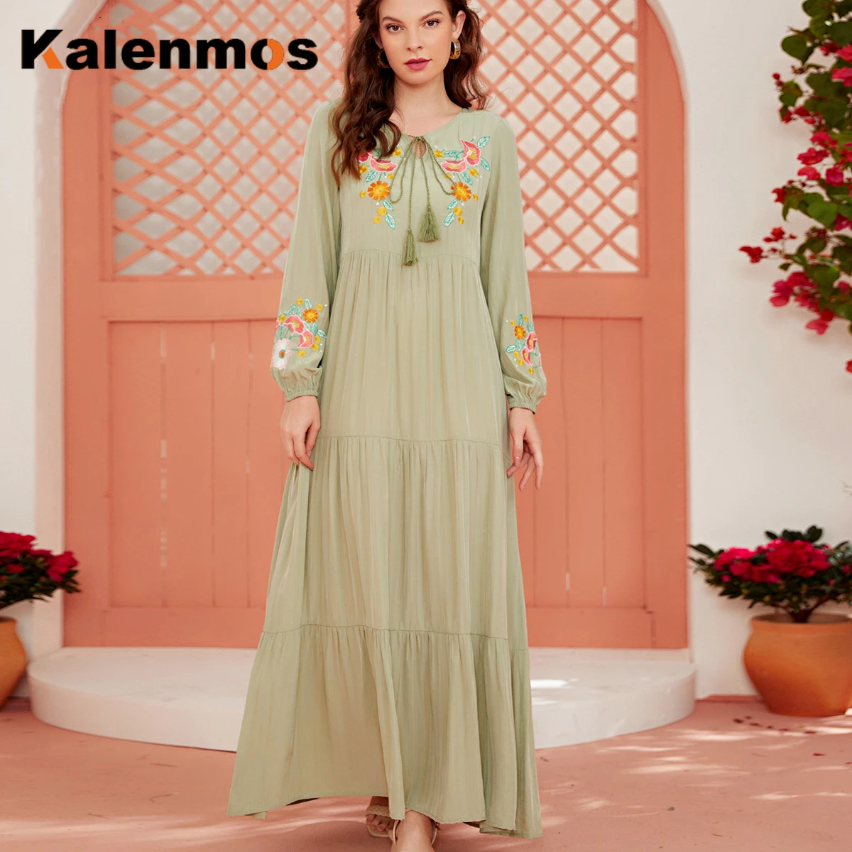 Abaya Платье женское свободное мусульманское турецкое исламское малайзийское