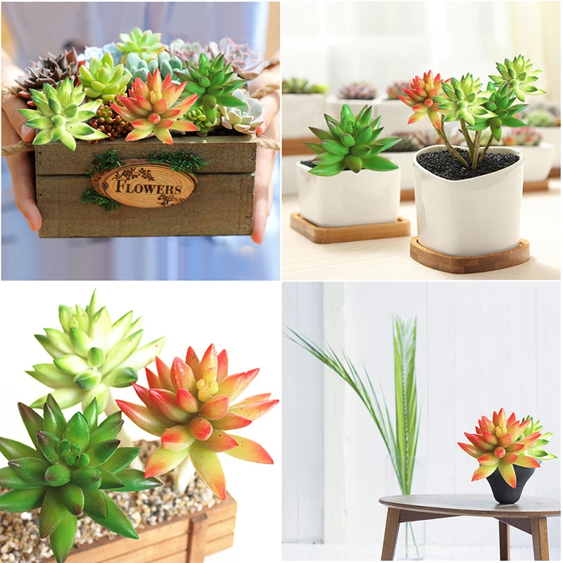 1 шт Мини Искусственные влагозапасающие растения пейзаж с лотосами декоративное