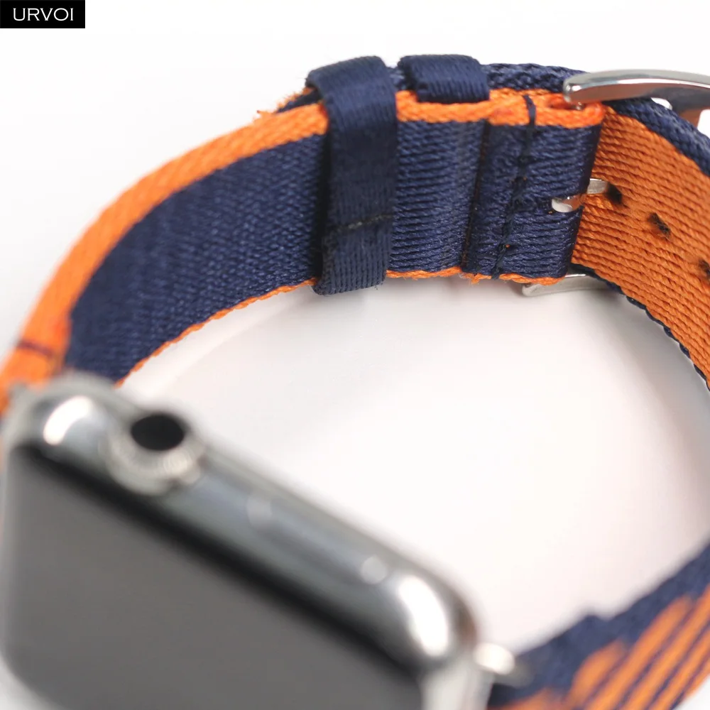 Ремешок URVOI для Apple Watch series 7 6 SE 5 4 3 2 1 текстильный плетеный нейлоновый браслет