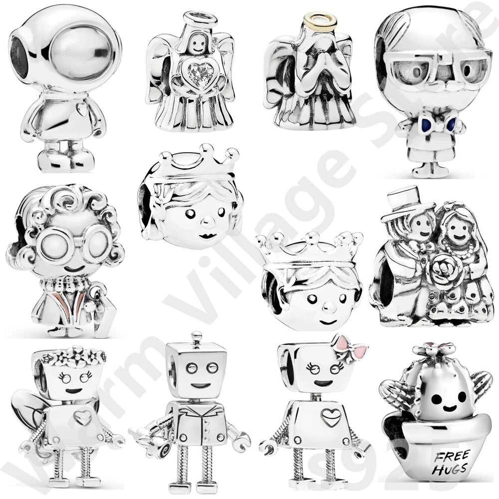 Красивый робот-Песочник из серебра 925 пробы открытый браслет оригинальное