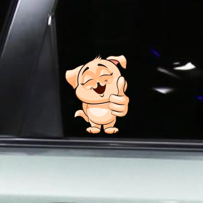 Милые Мультяшные наклейки с рисунком каракули и собаки декоративные на корпус