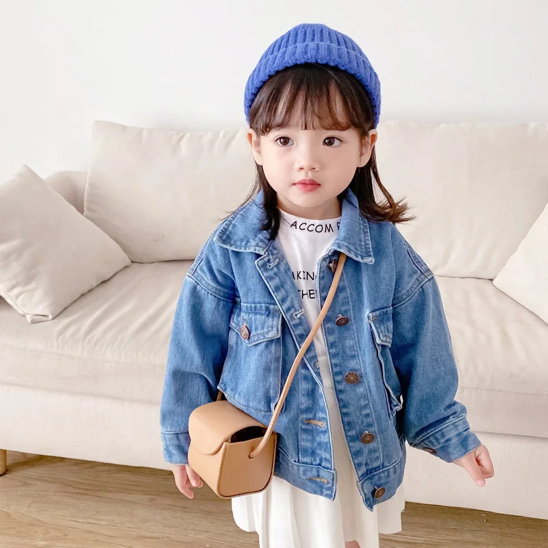 Новый Осенняя Детская куртка для девочек рваные джинсы с дырами детей Джинсовое